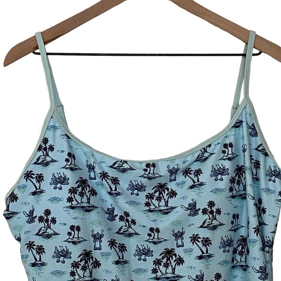 Disney Lilo And Stitch Woman's Size 1X Light Blue UPF 50+ One Piece Swimsuit NEW - Picture 6 of 11